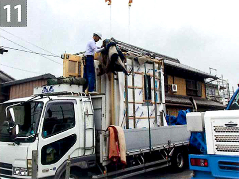 ジャストインで２階パネルが搬入